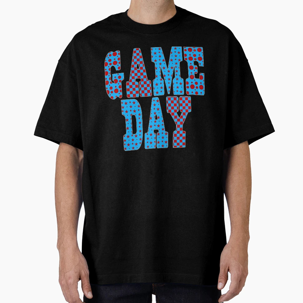 Football Mom Checkered Star Gameday T-Shirt - Minimalist Print Men Women - T-Shirt, Sweatshirt, Hoodie