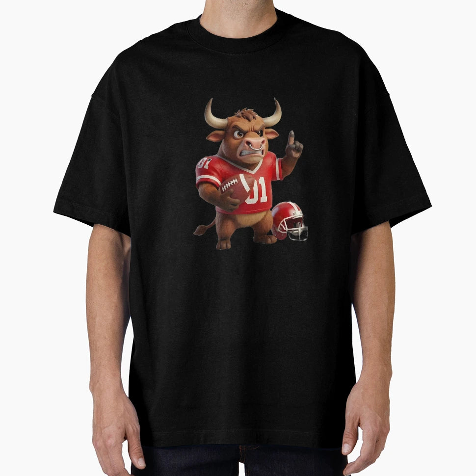 Angry Bull Gridiron Beast Tough 3D T-Shirt - Minimalist Print Men Women - T-Shirt, Sweatshirt, Hoodie