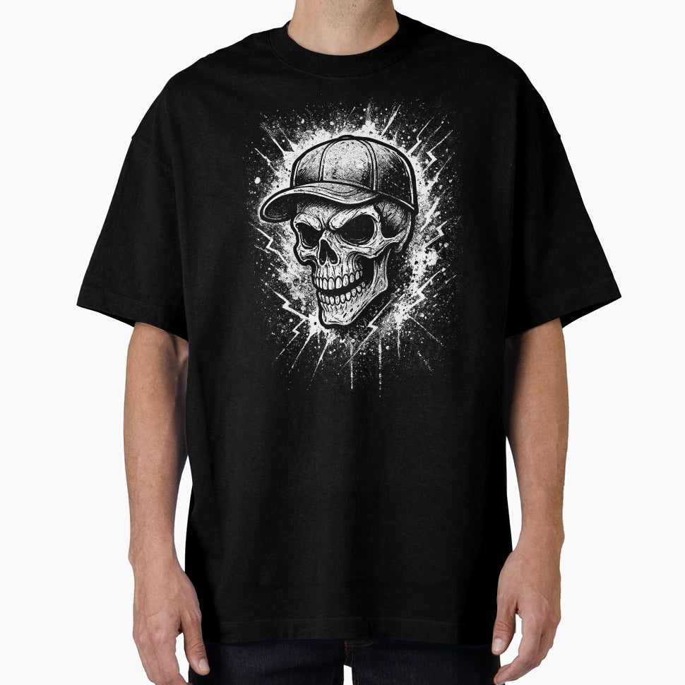 Skull Cap Grunge Street Art Urban Lovers T-Shirt - Novelty Apparel Unisex - T-Shirt, Sweatshirt, Hoodie