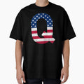 Letter Q Capital Alphabet American T-Shirt - Aesthetic Graphic Men Women - T-Shirt, Sweatshirt, Hoodie