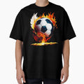 Football Game Fire Soccer Lifestyle T-Shirt - Custom Art Print Men Women - T-Shirt, Sweatshirt, Hoodie
