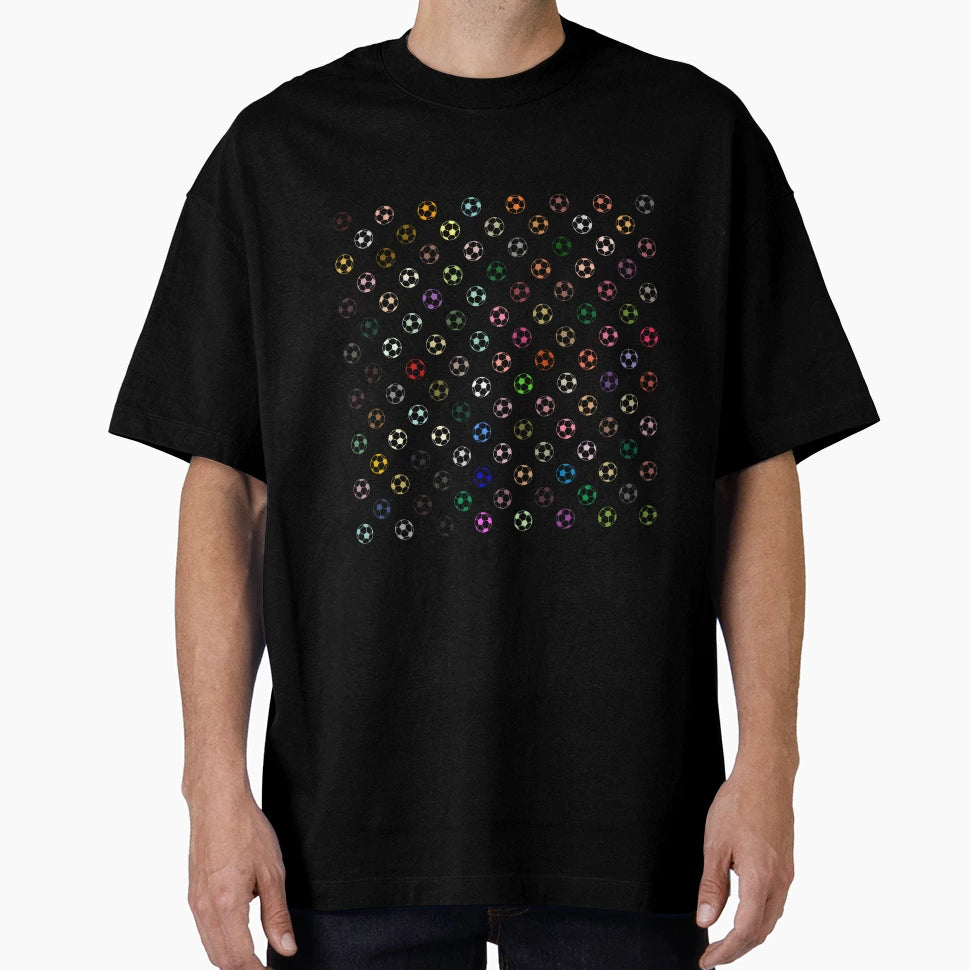 Abstract Multi Color Football Soccer T-Shirt - Custom Art Print Men Women - T-Shirt, Sweatshirt, Hoodie