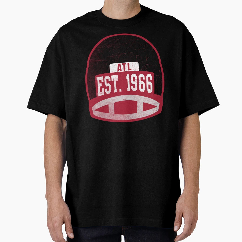 Atlanta Throwback Football Helmet T-Shirt - Novelty Apparel Unisex - T-Shirt, Sweatshirt, Hoodie