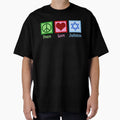 Peace Love Judaism T-Shirt - Graphic Print Men Women - T-Shirt, Sweatshirt, Hoodie