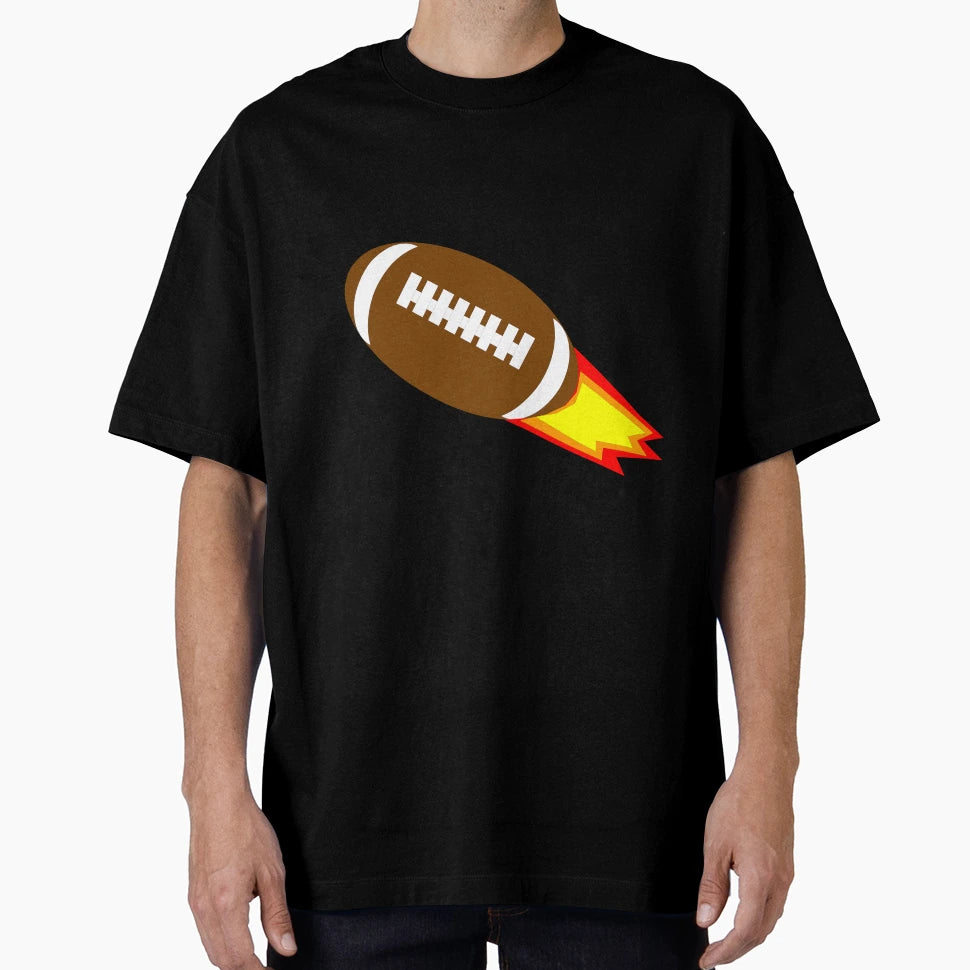 Fire Football T-Shirt - Graphic Print Men Women - T-Shirt, Sweatshirt, Hoodie
