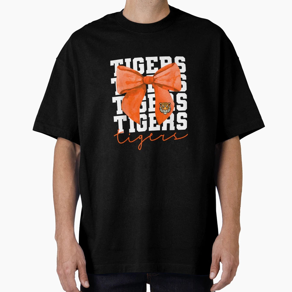 Tigers Coquette Bow Name Tiger Lover T-Shirt - Graphic Print for Adults - T-Shirt, Sweatshirt, Hoodie