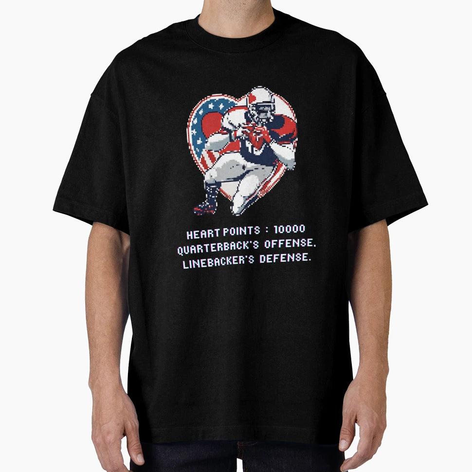 Valentines Day Football Video Game T-Shirt - Custom Art Print Men Women - T-Shirt, Sweatshirt, Hoodie