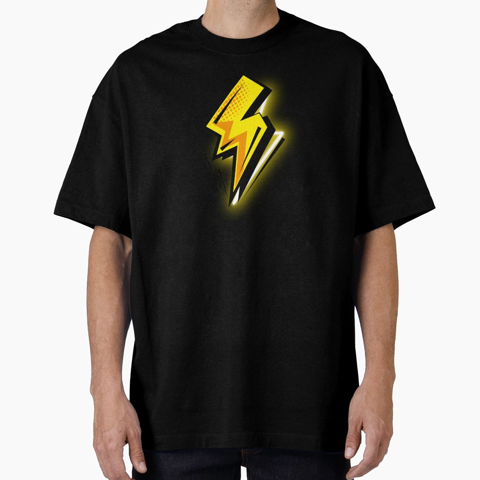 Yellow Thunderbolt Art T-Shirt - Trendy Graphic Unisex - T-Shirt, Sweatshirt, Hoodie
