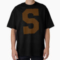 Alphabet Brown S Sports Letter S T-Shirt - Graphic Print for Adults - T-Shirt, Sweatshirt, Hoodie