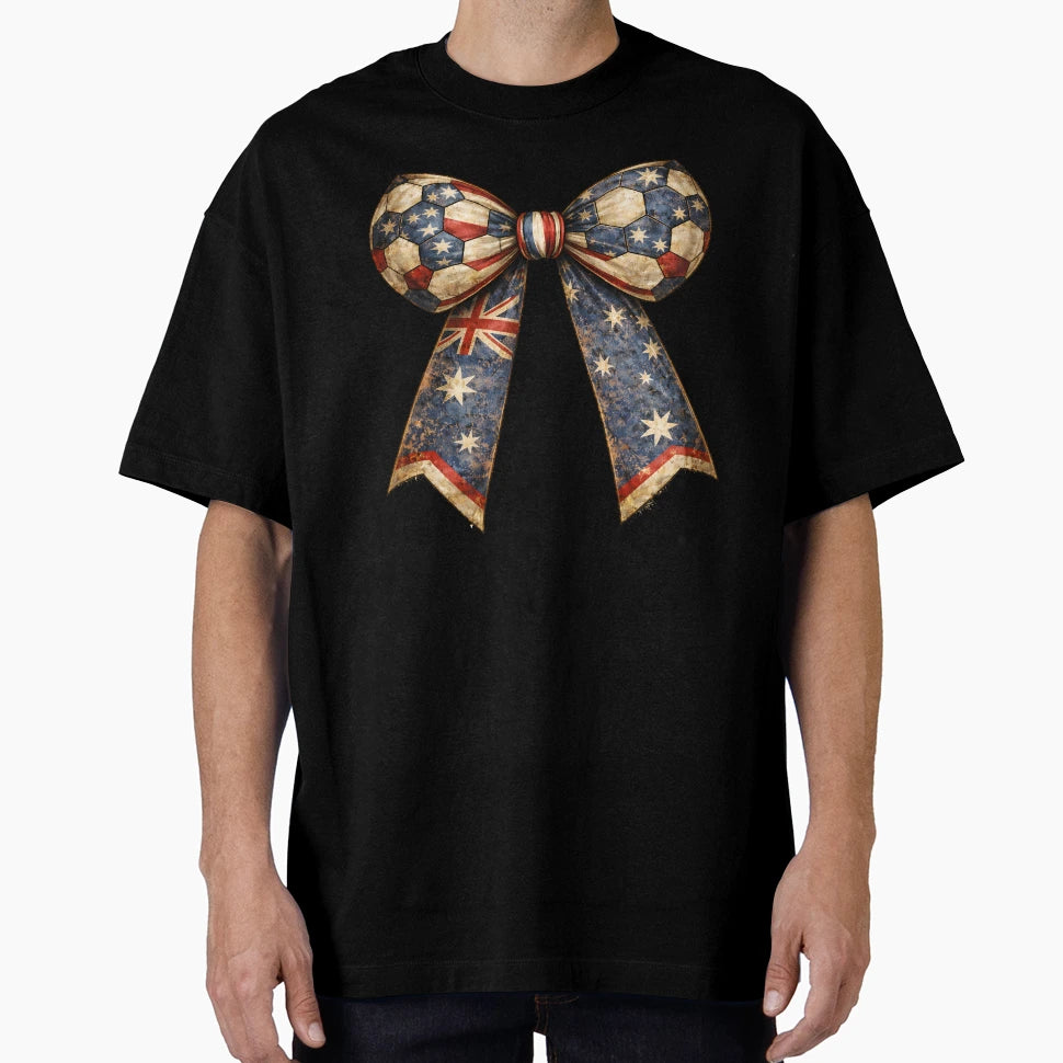 Australia Patriotic Coquette Soccer T-Shirt - Unique Graphic for Adults - T-Shirt, Sweatshirt, Hoodie
