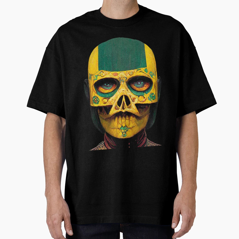 Lucha Skull Wrestler T-Shirt - Novelty Apparel for Adults - T-Shirt, Sweatshirt, Hoodie
