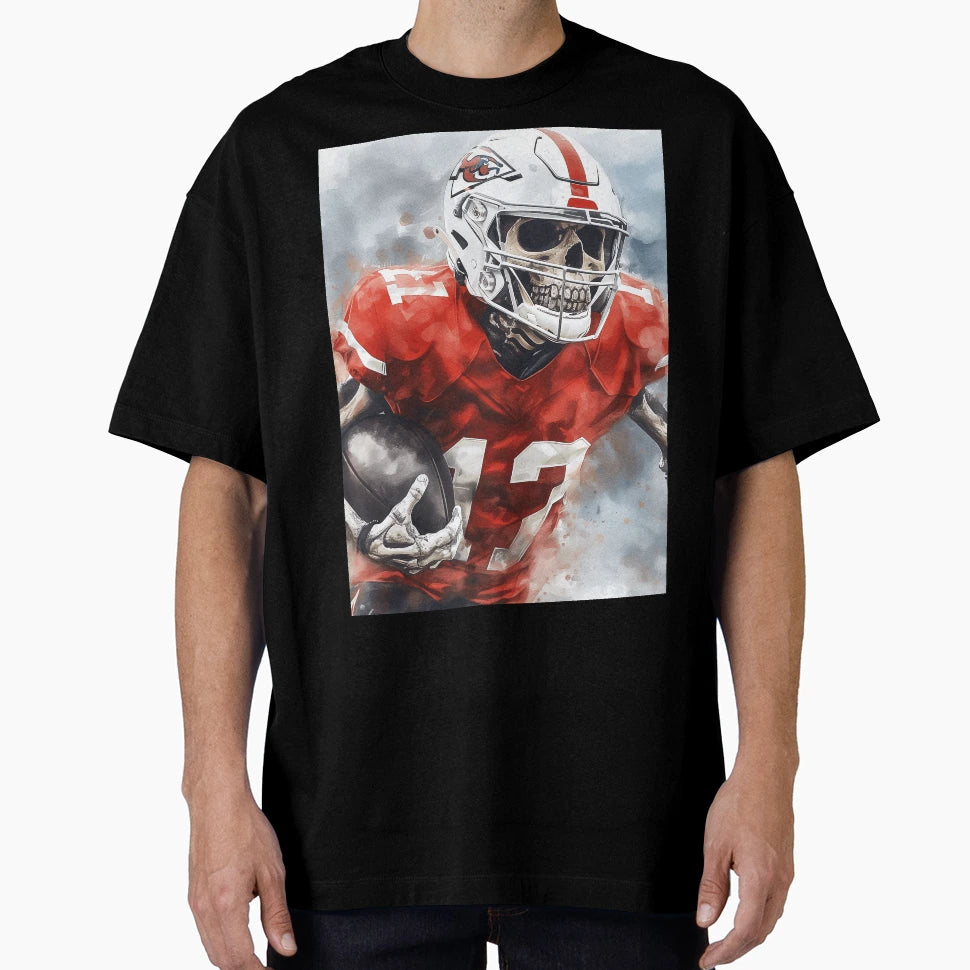 Skeleton As American Football Player T-Shirt - Fun Novelty Design Unisex - T-Shirt, Sweatshirt, Hoodie