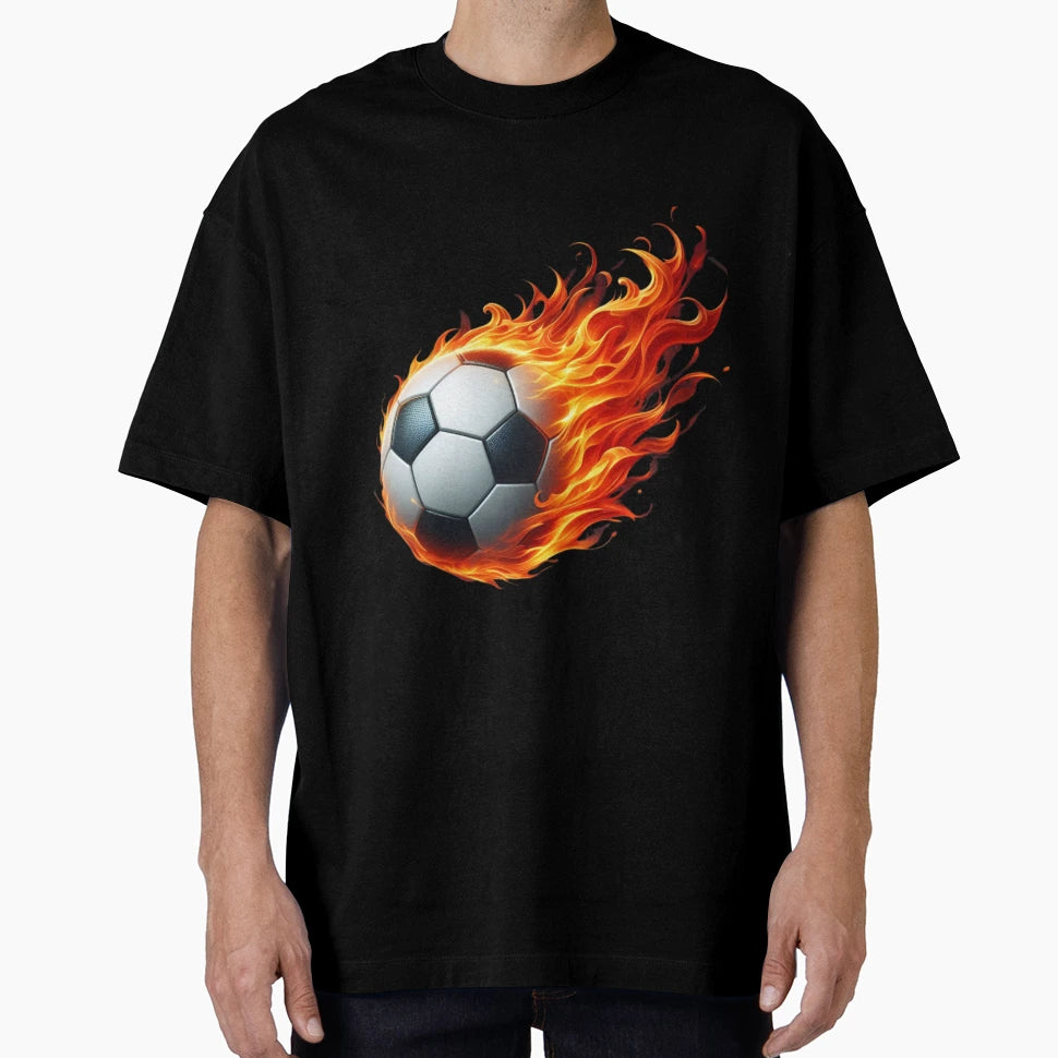 Fire Power Soccer Ball T-Shirt - Novelty Apparel for Adults - T-Shirt, Sweatshirt, Hoodie