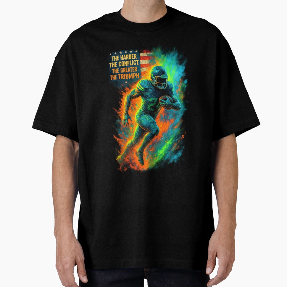 Greater Triumph American Football T-Shirt - Novelty Apparel for Adults - T-Shirt, Sweatshirt, Hoodie