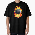 American Football Fire Football T-Shirt - Custom Art Print for Adults - T-Shirt, Sweatshirt, Hoodie