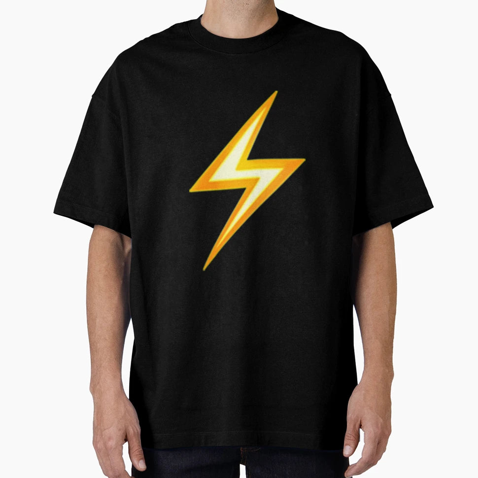 Lightning Bolt Emoji T-Shirt - Novelty Apparel for Adults - T-Shirt, Sweatshirt, Hoodie