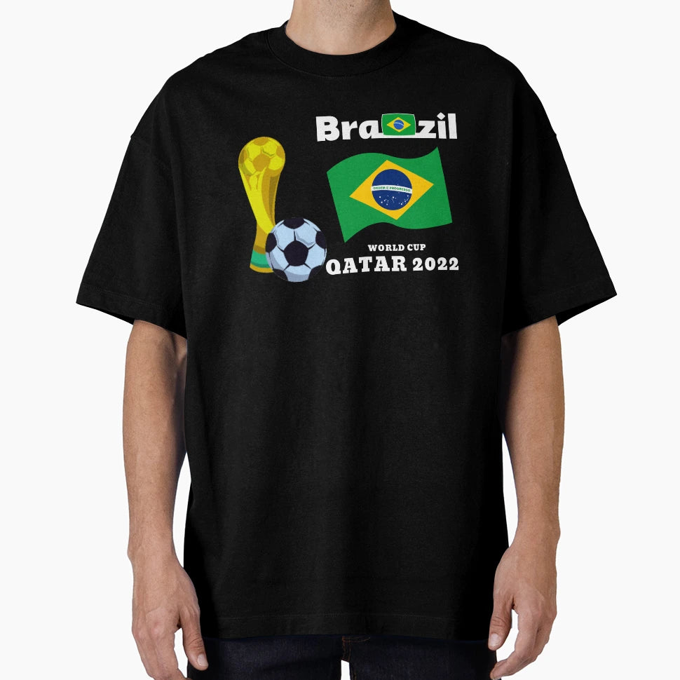 World Cup Qatar 2022 Brazil Team T-Shirt - Unique Graphic Men Women - T-Shirt, Sweatshirt, Hoodie