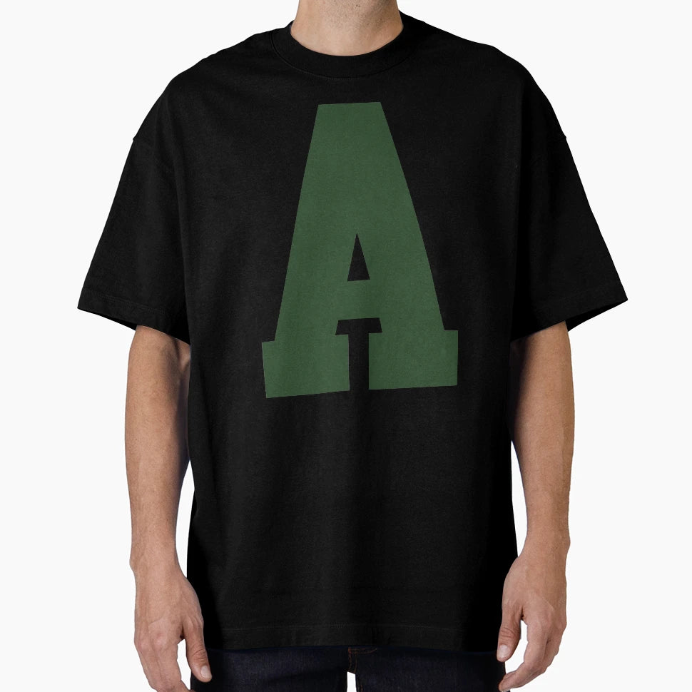 Alphabet Green Sports Letter T-Shirt - Trendy Graphic for Adults - T-Shirt, Sweatshirt, Hoodie