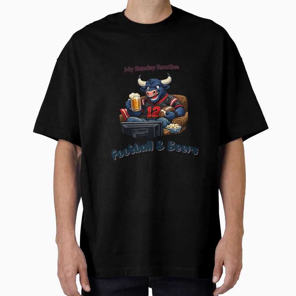 Houston Texans Sunday Routine Football And T-Shirt - Trendy Graphic Unisex - T-Shirt, Sweatshirt, Hoodie