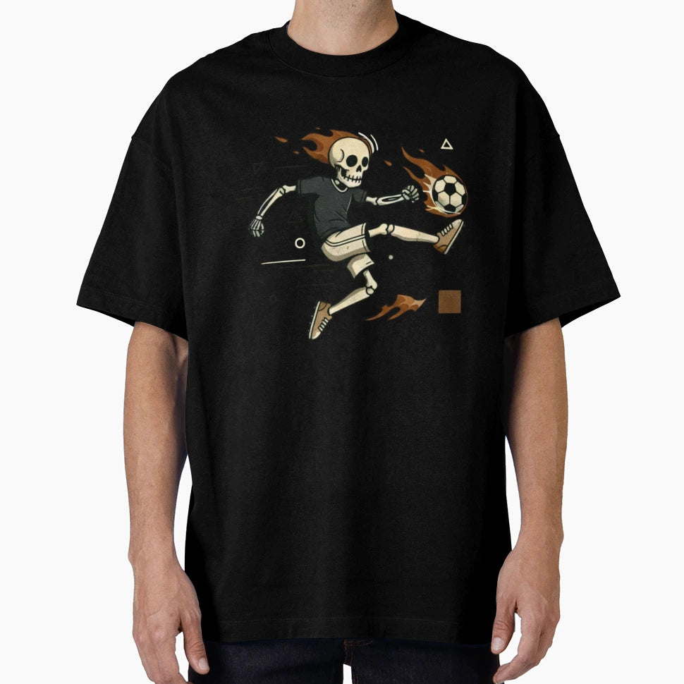 Football Minimalist Skeleton T-Shirt - Aesthetic Graphic Men Women - T-Shirt, Sweatshirt, Hoodie