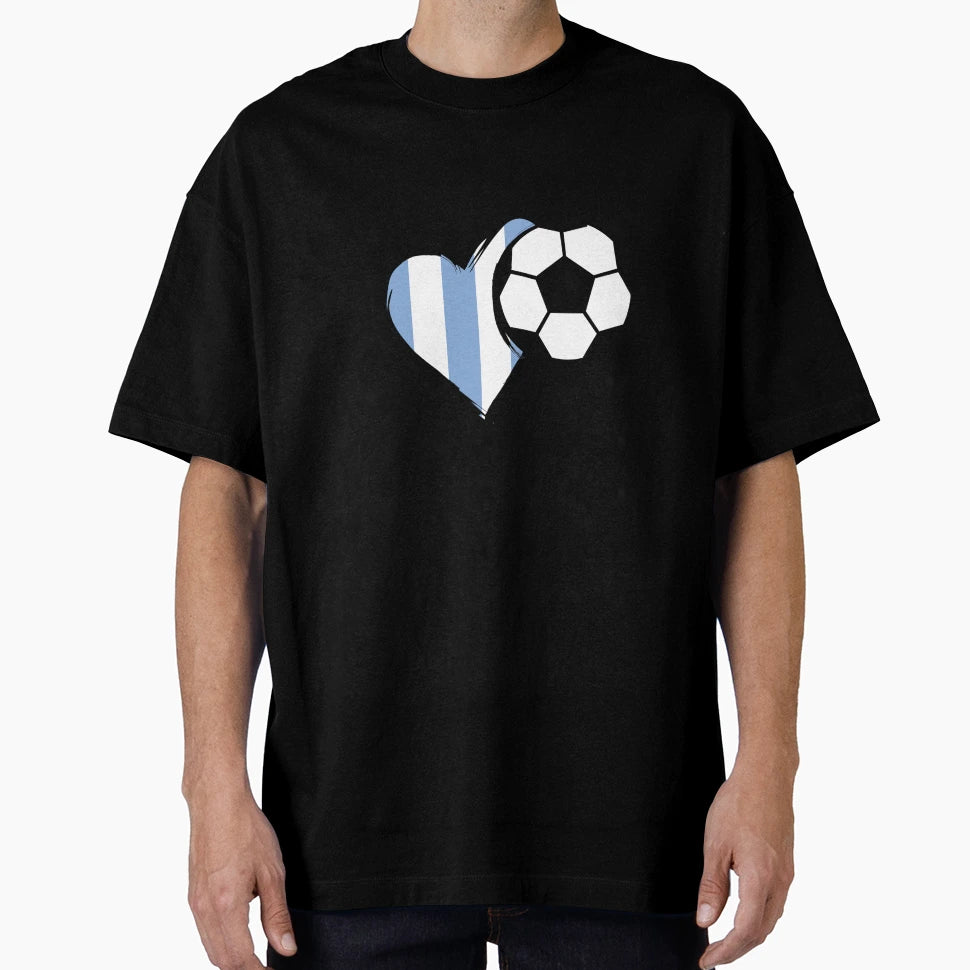 Heart Argentina Football T-Shirt - Trendy Graphic Men Women - T-Shirt, Sweatshirt, Hoodie