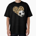 Soccer Love Leopard Heart Soccer Lovers T-Shirt - Streetwear Style Unisex - T-Shirt, Sweatshirt, Hoodie