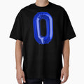 Zero Number 0 Metallic Royal Blue Mylar T-Shirt - Minimalist Print Unisex - T-Shirt, Sweatshirt, Hoodie