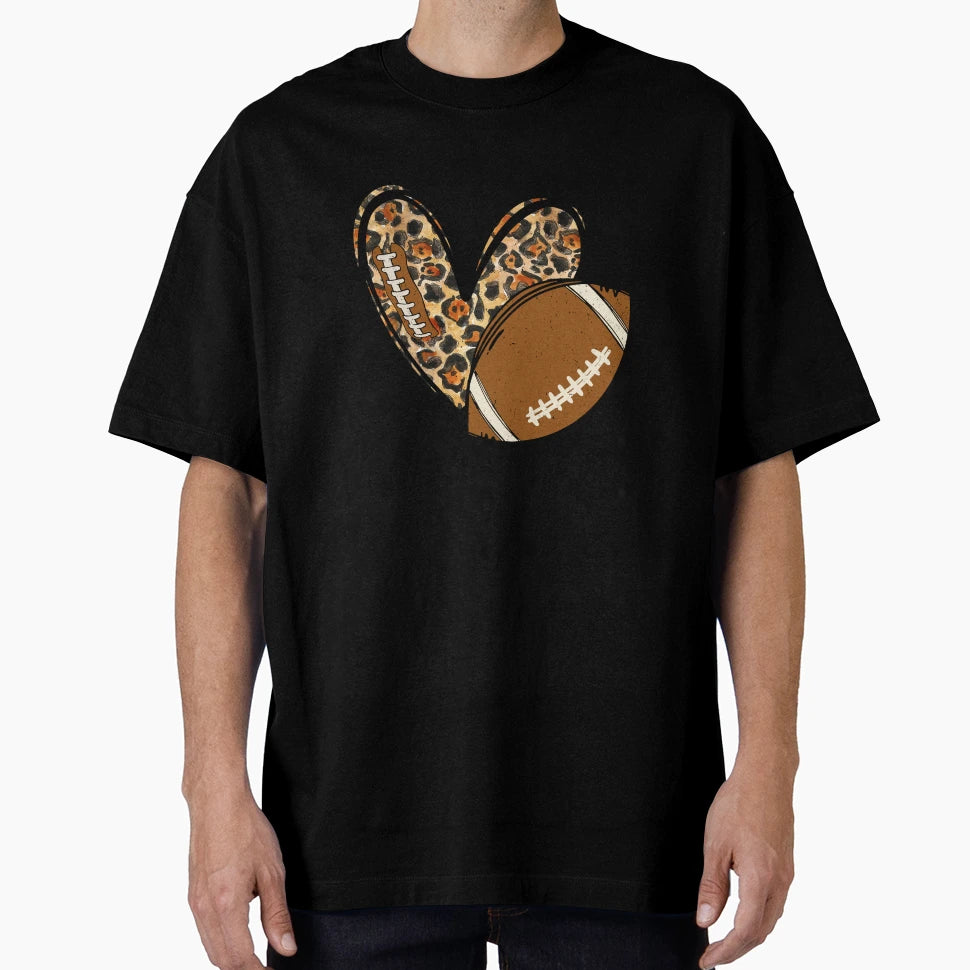 Football Heart T-Shirt - Unique Graphic for Adults - T-Shirt, Sweatshirt, Hoodie