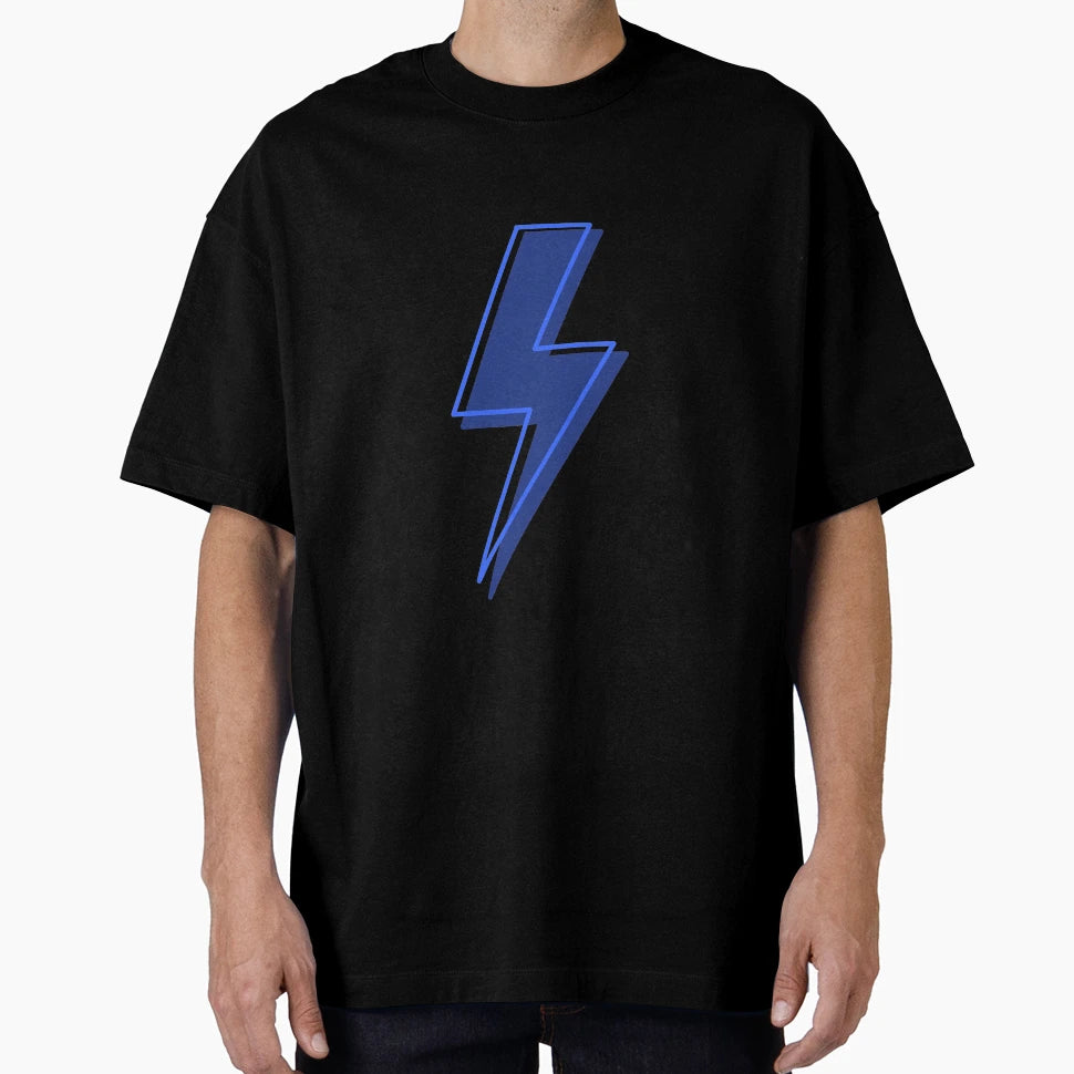 Blue Lightning Bolt T-Shirt - Casual Everyday Wear Men Women - T-Shirt, Sweatshirt, Hoodie
