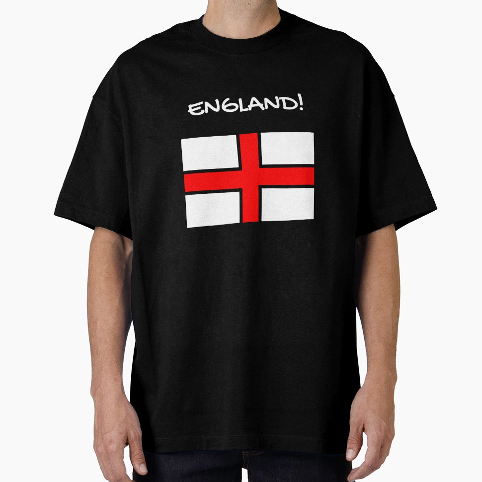 England Flag Drawn T-Shirt - Graphic Print Men Women - T-Shirt, Sweatshirt, Hoodie