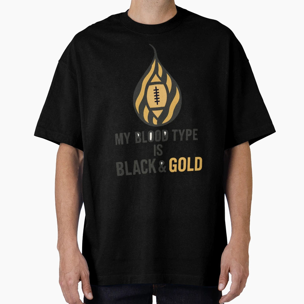 Blood Type Black Gold T-Shirt - Streetwear Style Men Women - T-Shirt, Sweatshirt, Hoodie