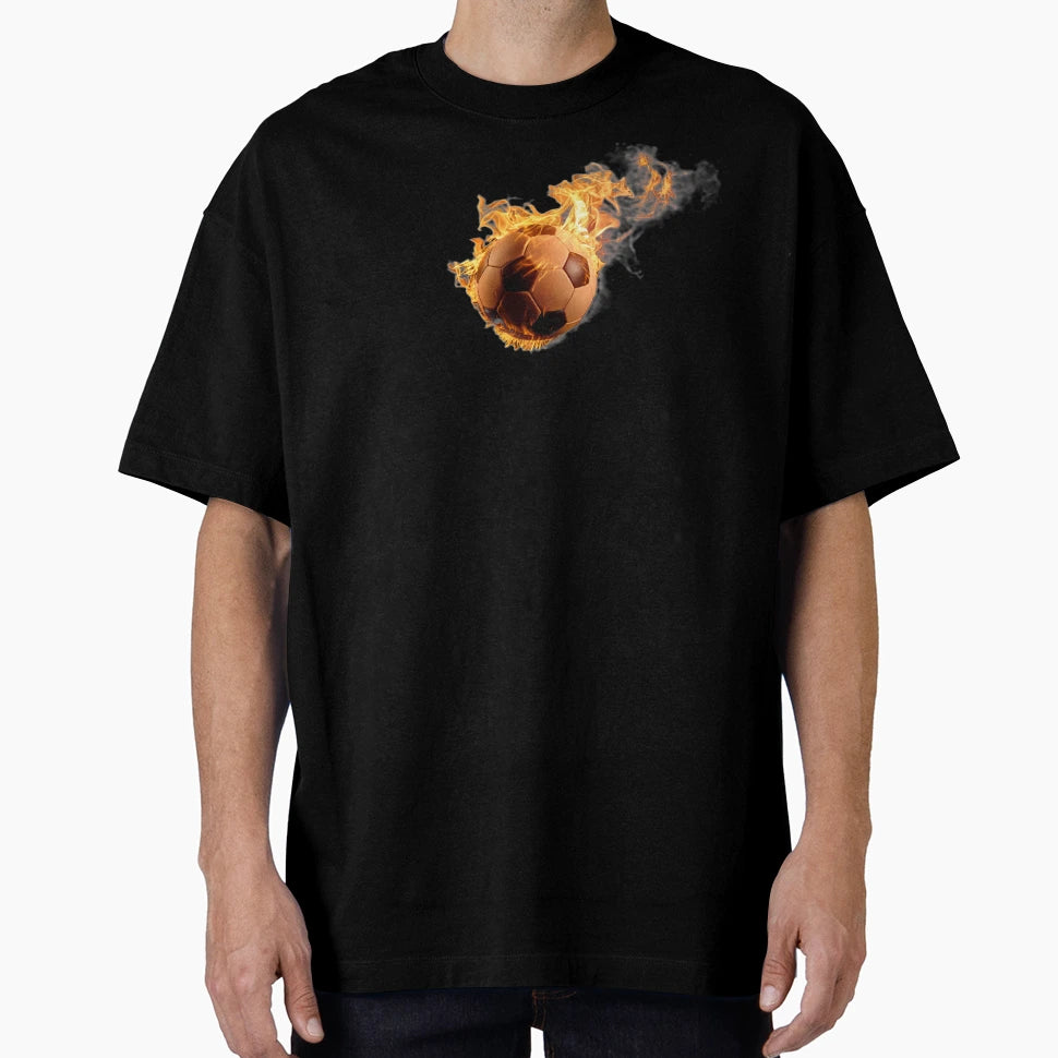Burning Soccer Ball Iii T-Shirt - Novelty Apparel Unisex - T-Shirt, Sweatshirt, Hoodie