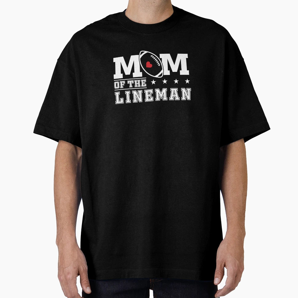Mom Lineman Football Cheer Game T-Shirt - Fun Novelty Design for Adults - T-Shirt, Sweatshirt, Hoodie