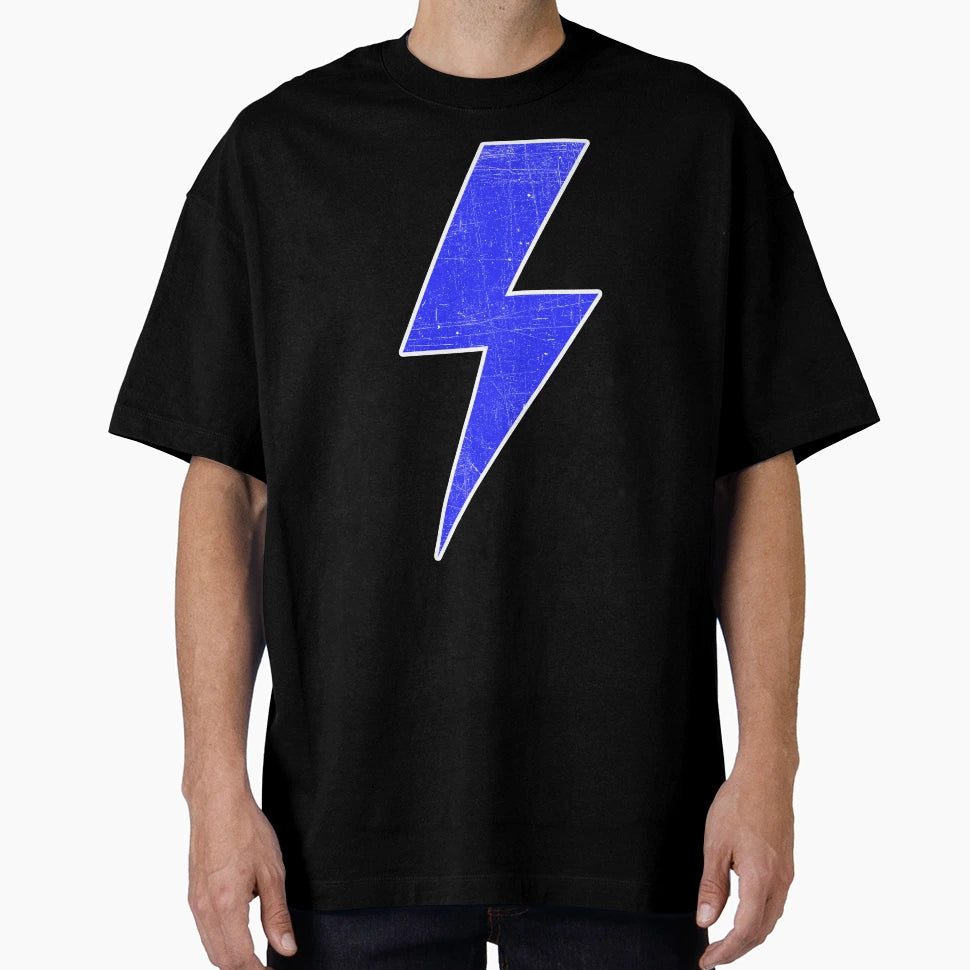 Blue Lightning Bolt Bold Electric T-Shirt - Unique Graphic Men Women - T-Shirt, Sweatshirt, Hoodie