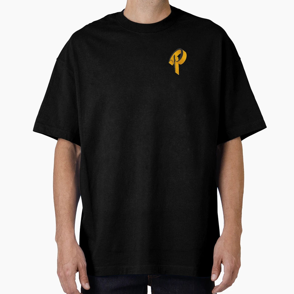 Yellow Letter P Initial T-Shirt - Minimalist Print Unisex - T-Shirt, Sweatshirt, Hoodie