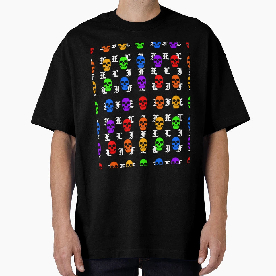 Life Death Black Seamless Pattern T-Shirt - Minimalist Print Men Women - T-Shirt, Sweatshirt, Hoodie