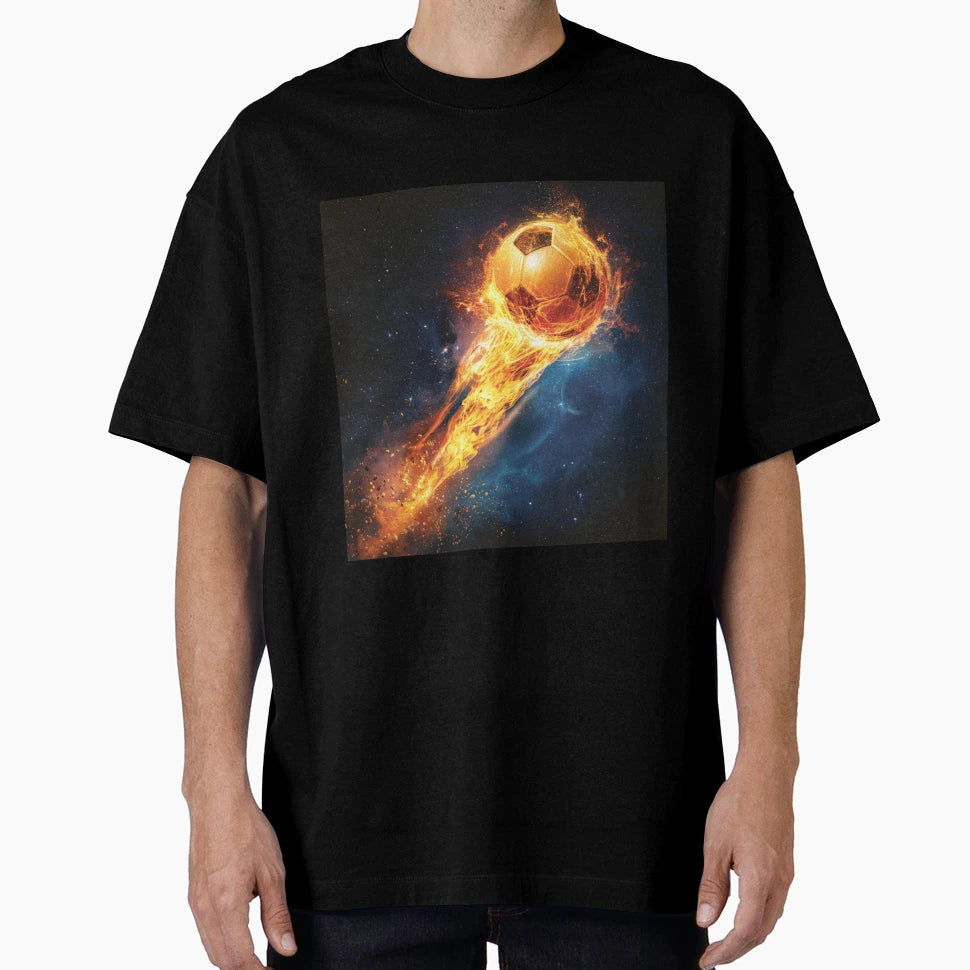 Blazing Celestial Goal Soccer T-Shirt - Graphic Print Men Women - T-Shirt, Sweatshirt, Hoodie