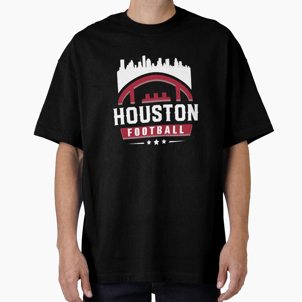 Houston Football Stars City Skyline T-Shirt - Graphic Print Men Women - T-Shirt, Sweatshirt, Hoodie