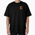 E Leather Varsity Letter Patches T-Shirt - Aesthetic Graphic Men Women - T-Shirt, Sweatshirt, Hoodie