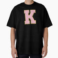 K Preppy Varsity Letter Patch T-Shirt - Fun Novelty Design Men Women - T-Shirt, Sweatshirt, Hoodie