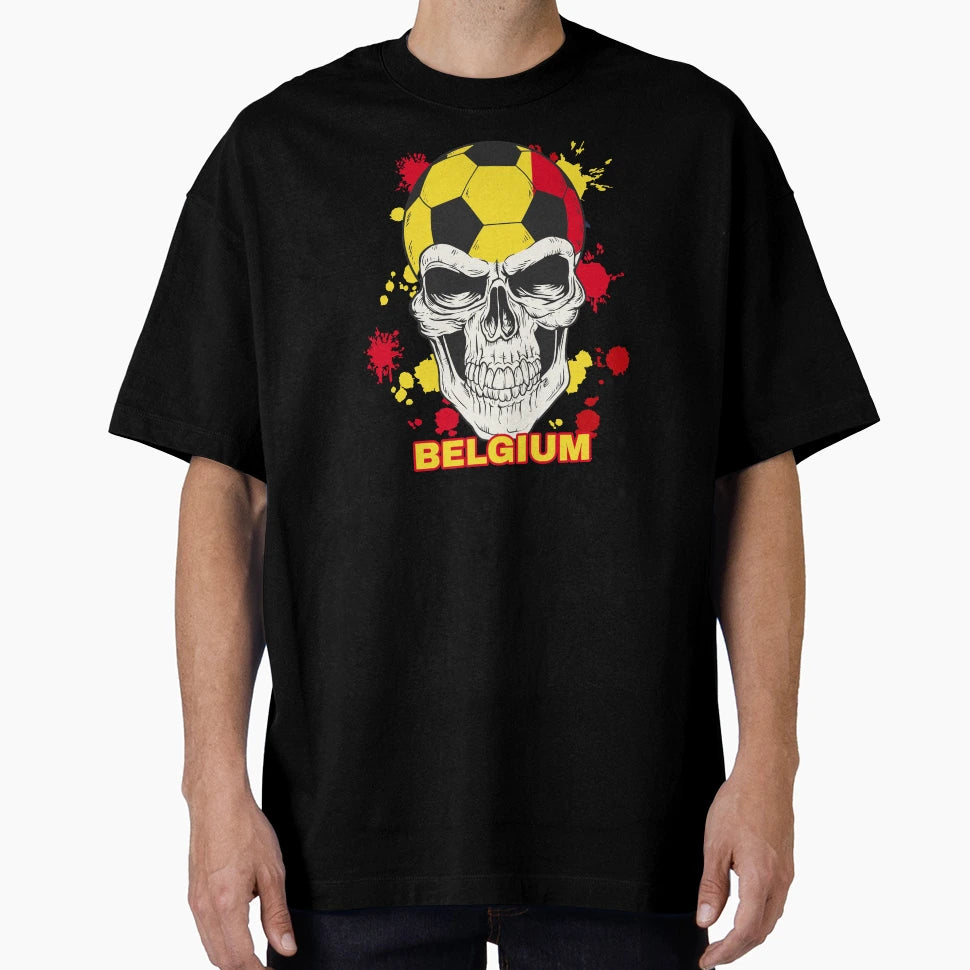 Belgium Soccer Player Belgian Flag T-Shirt - Novelty Apparel for Adults - T-Shirt, Sweatshirt, Hoodie