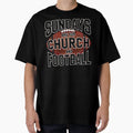 Sundays Church And Football Christian T-Shirt - Unique Graphic for Adults - T-Shirt, Sweatshirt, Hoodie