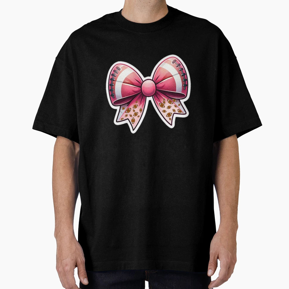 Football Bow T-Shirt - Graphic Print Men Women - T-Shirt, Sweatshirt, Hoodie