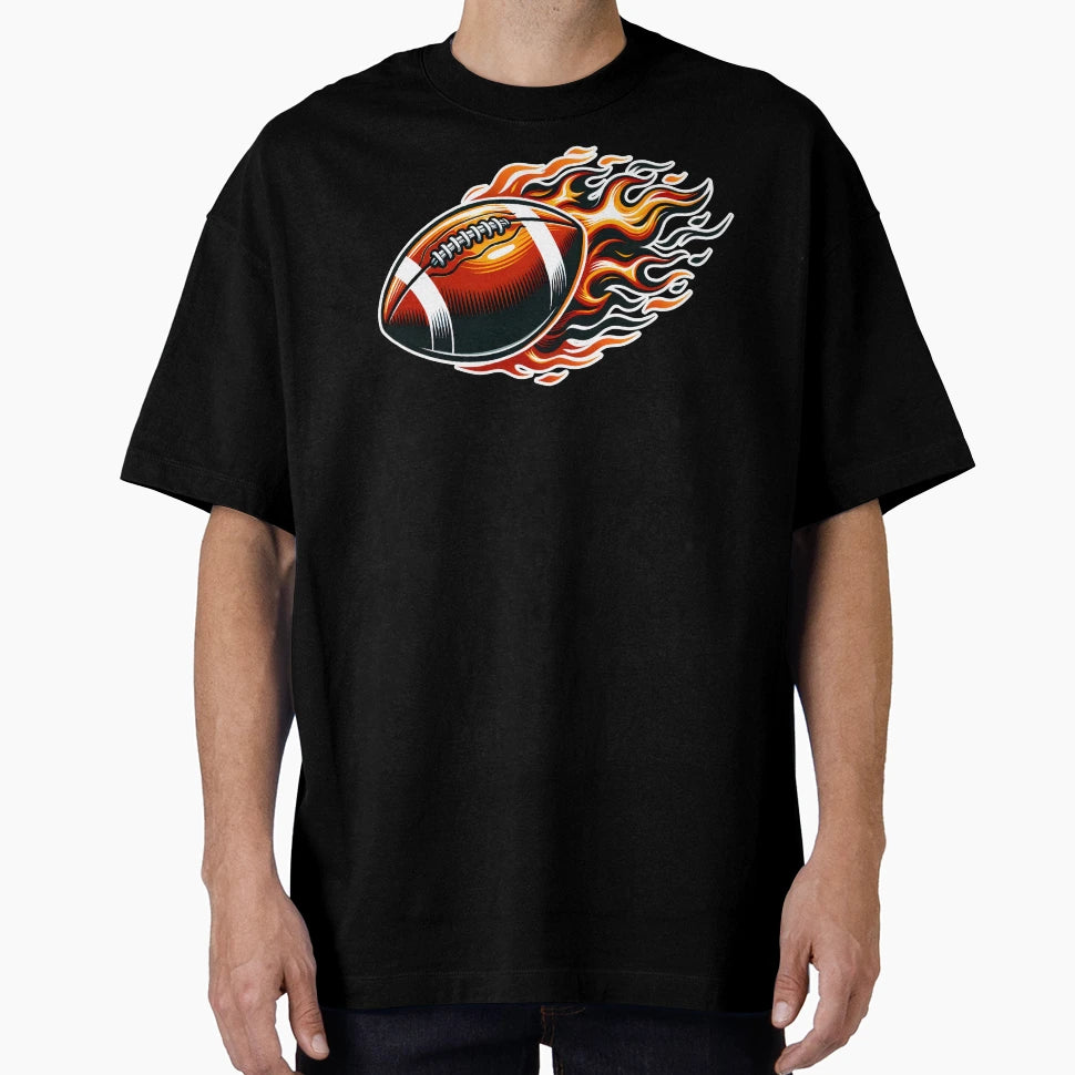 Football Fire T-Shirt - Graphic Print Men Women - T-Shirt, Sweatshirt, Hoodie