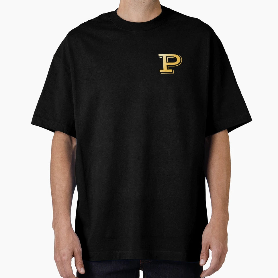 Gold Monogram Initial Letter P T-Shirt - Unique Graphic Unisex - T-Shirt, Sweatshirt, Hoodie
