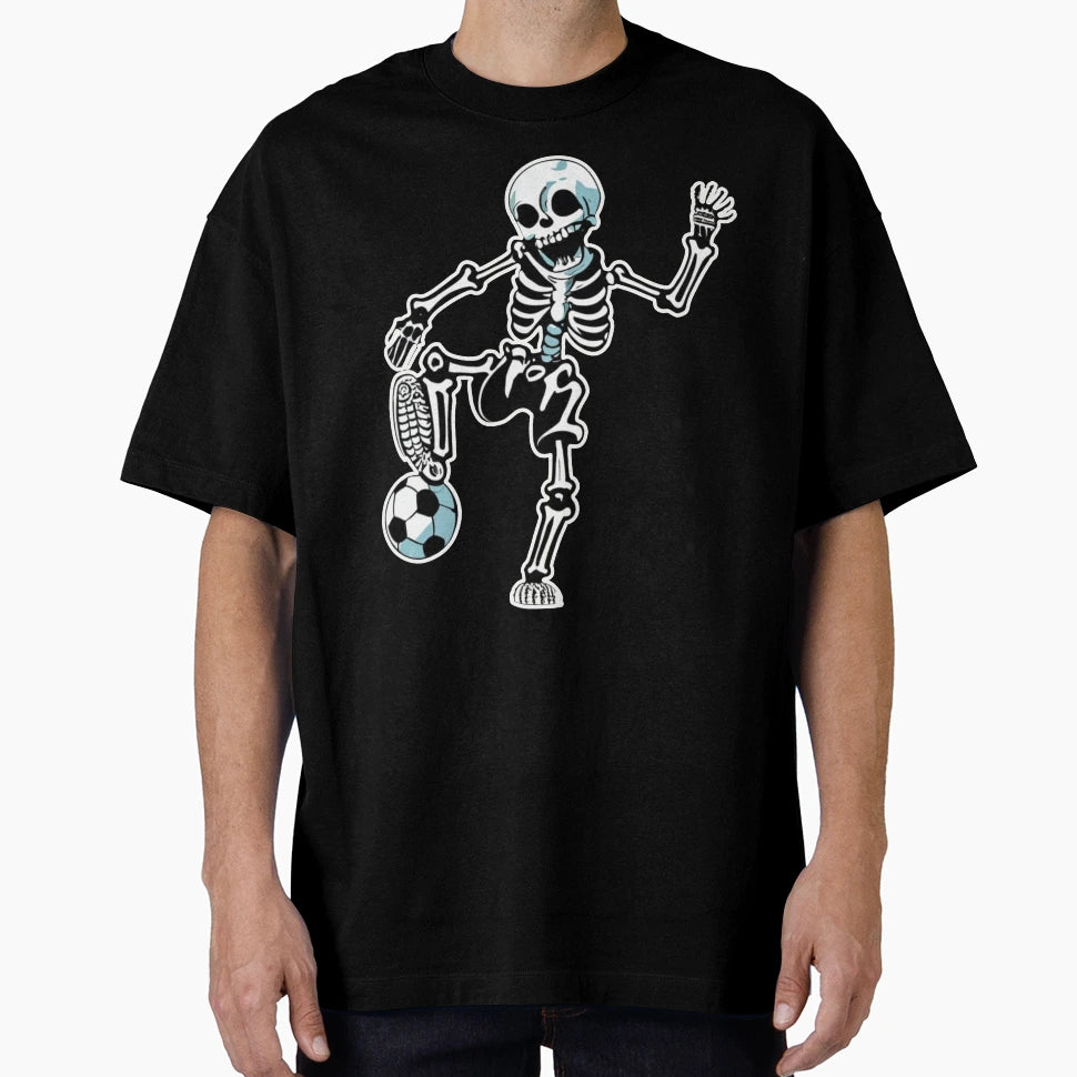 Skeleton Halloween Soccer Player Halloween T-Shirt - Unique Graphic Unisex - T-Shirt, Sweatshirt, Hoodie