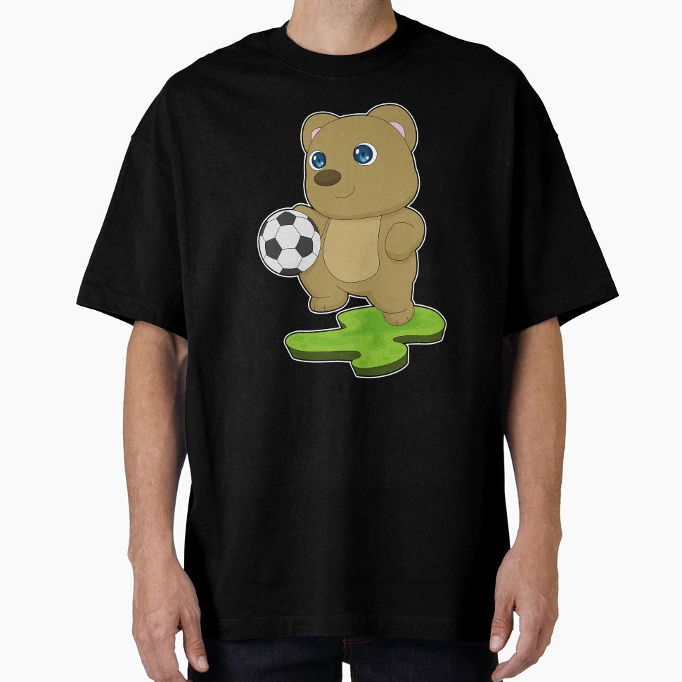 Bear Soccer Player Soccer T-Shirt - Fun Novelty Design Unisex - T-Shirt, Sweatshirt, Hoodie