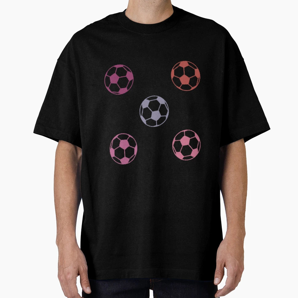 Abstract Multi Color Football Soccer Ball T-Shirt - Unique Graphic Unisex - T-Shirt, Sweatshirt, Hoodie