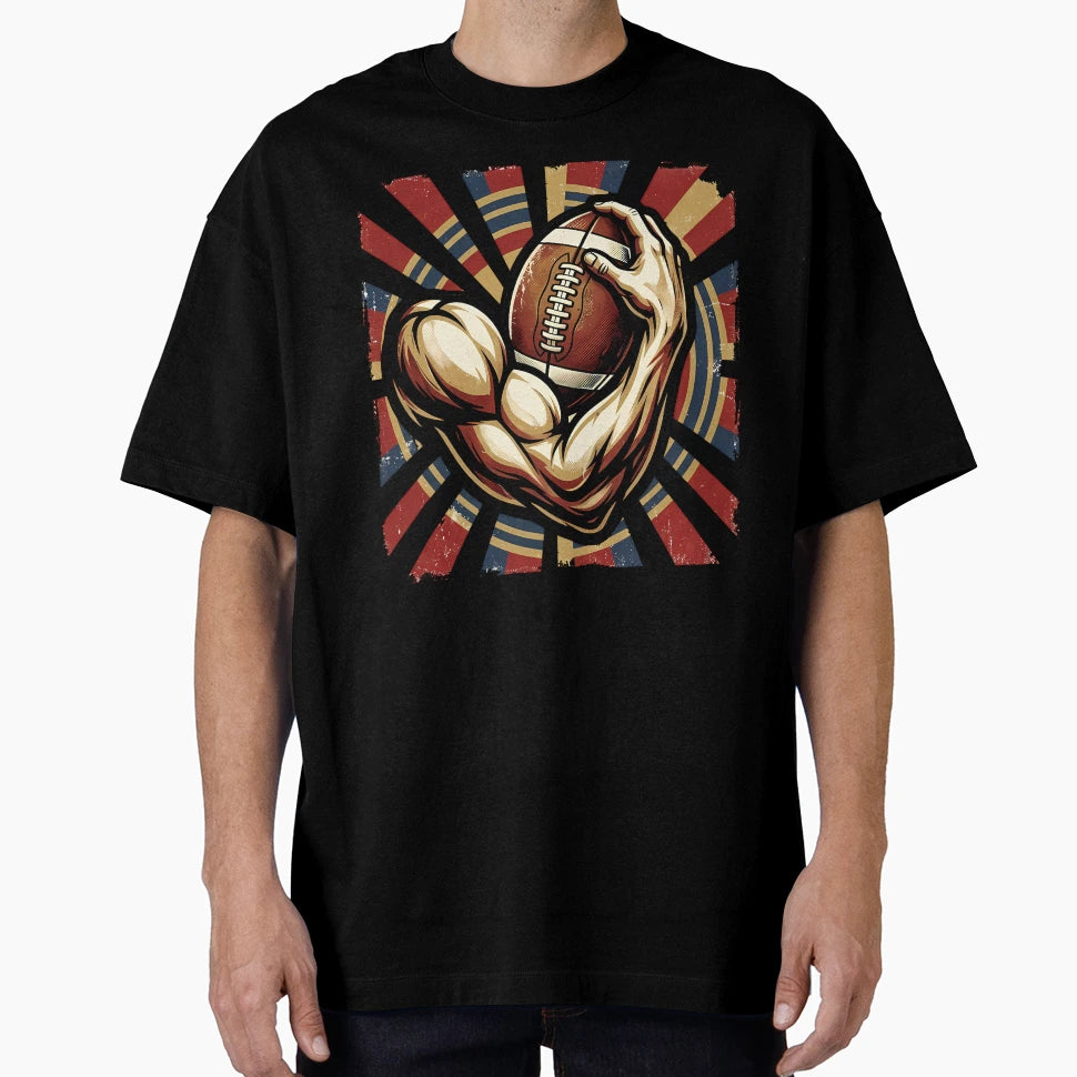 Built Like Giant Strong Football Player T-Shirt - Trendy Graphic Unisex - T-Shirt, Sweatshirt, Hoodie