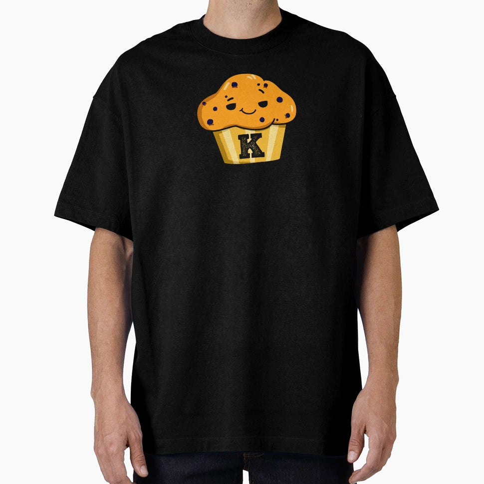 Alphabet Letter K Muffin T-Shirt - Casual Everyday Wear Unisex - T-Shirt, Sweatshirt, Hoodie